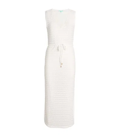 Melissa Odabash Crochet Midi Dress In White