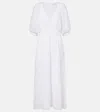 Melissa Odabash Daphne Broderie Anglaise Cotton Midi Dress In White