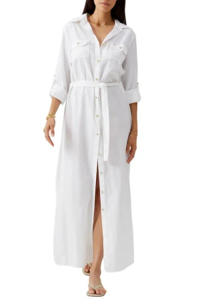 Melissa Odabash Darcy Button-up Cover-up Dress In White