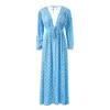 Melissa Odabash Designer Blue Maxi Kaftan In Blue