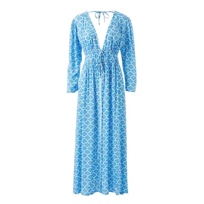Melissa Odabash Designer Blue Maxi Kaftan