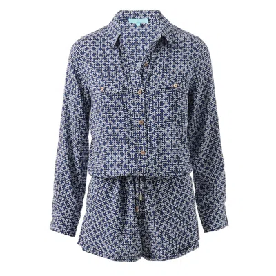 Melissa Odabash Designer Summer Playsuit In Blue