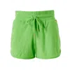 Melissa Odabash Drawstring Runner Shorts In Lime In Green
