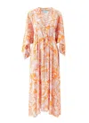Melissa Odabash Edith Kaftan Mirage Orange In Orange