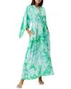 Melissa Odabash Edith Kaftan Rainforest In Green