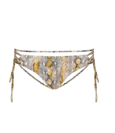 Melissa Odabash Elba Bikini Bottom Snake In Gray