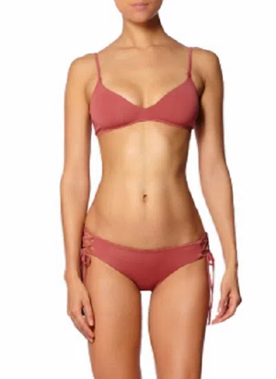 Melissa Odabash Elba Bottom In Terracotta In Red