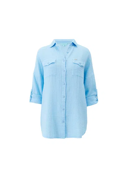 Melissa Odabash Elena Oasis Top In Blue