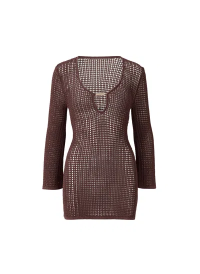 Melissa Odabash Ellis Brown Dress