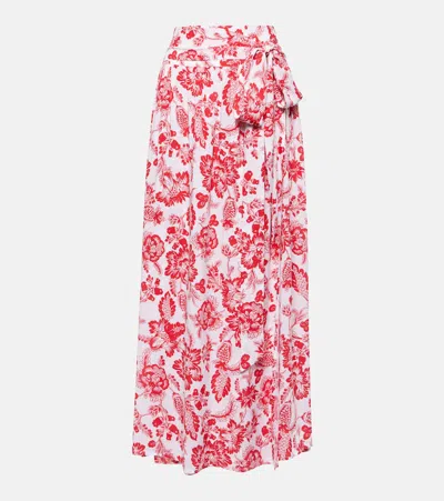 Melissa Odabash Elsa Printed Maxi Skirt In Red