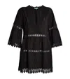 Melissa Odabash Victoria Lace Trim Cotton Cover-up Tunic In Black