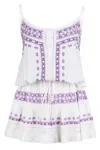 Melissa Odabash Embroidered White Mini Dress In Multi