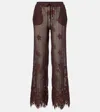Melissa Odabash Etta Cotton-blend Lace Wide-leg Pants