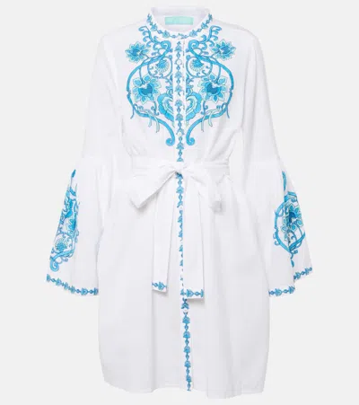 Melissa Odabash Everly Cotton And Linen Minidress In White