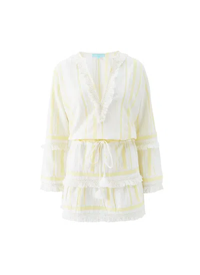 Melissa Odabash Exclusive Claudia Yellow Stripe Dress