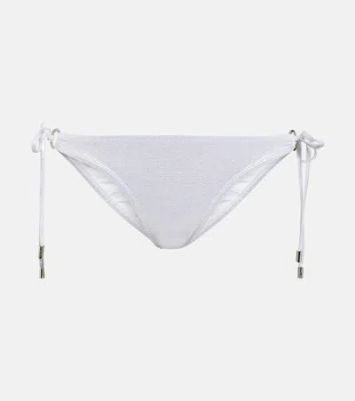 Melissa Odabash Tortola Bikini Bottoms In Silver Metallic