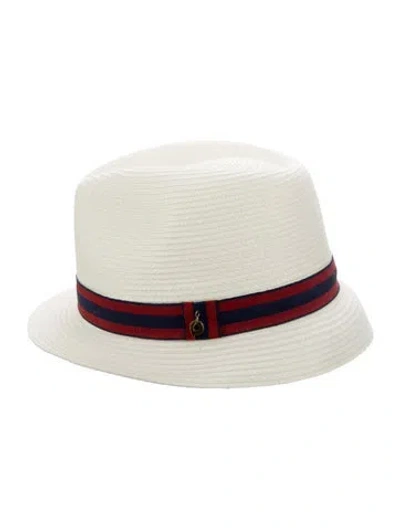 Pre-owned Melissa Odabash Fedora Hat In Neutrals