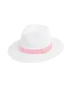 Melissa Odabash Fedora Hat White/rose In White