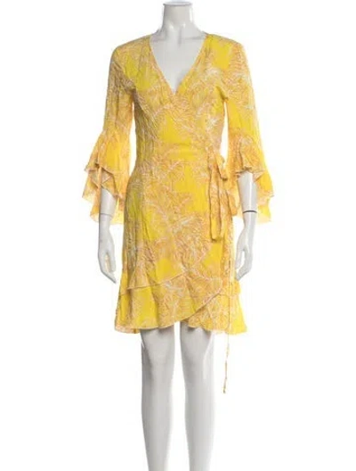 Pre-owned Melissa Odabash Floral Print Cover-up In Yellow