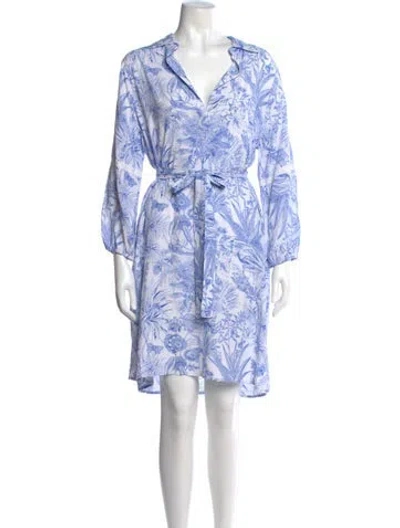 Pre-owned Melissa Odabash Floral Print Knee-length Dress In Multi