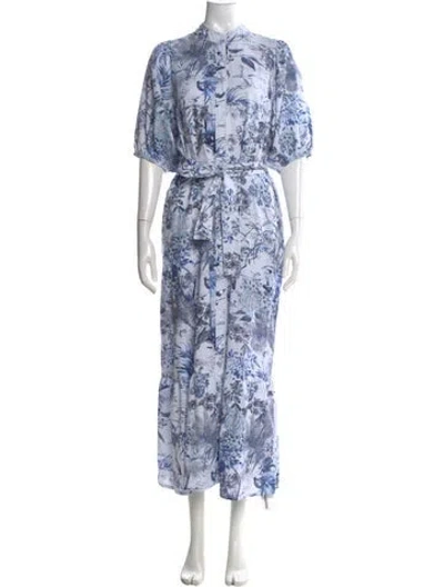 Pre-owned Melissa Odabash Floral Print Long Dress In Multi