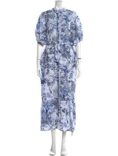 Pre-owned Melissa Odabash Floral Print Long Dress W/ Tags In Multi