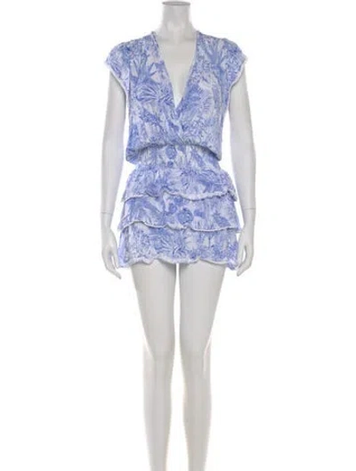 Pre-owned Melissa Odabash Floral Print Mini Dress In Multi