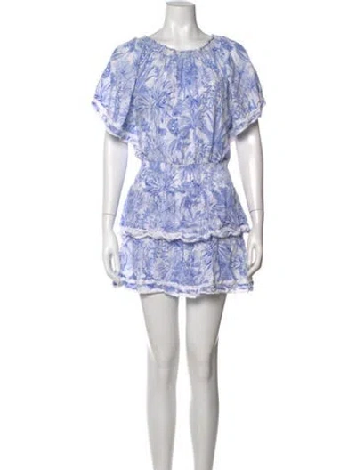 Pre-owned Melissa Odabash Floral Print Mini Dress In Multi