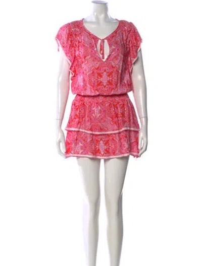 Pre-owned Melissa Odabash Floral Print Mini Dress In Multi