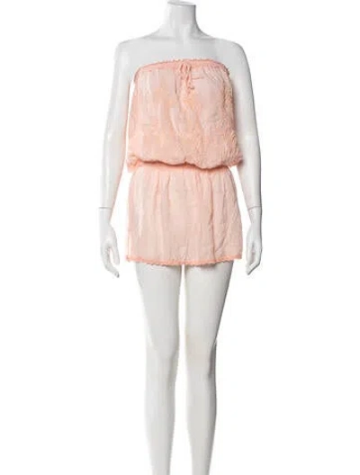 Pre-owned Melissa Odabash Floral Print Mini Dress In Neutral