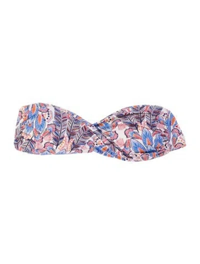 Pre-owned Melissa Odabash Floral Print Top In Multicolor