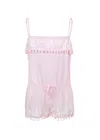 Melissa Odabash Girls Eisha Blush/white Playsuit In Pink