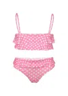 Melissa Odabash Girls Noemi Pink Dots Two-piece Bikini In Pink