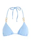 Melissa Odabash Gorda Chain-embellished Bikini Top In Light Blue
