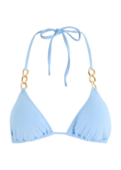 Melissa Odabash Gorda Chain-embellished Bikini Top In Light Blue