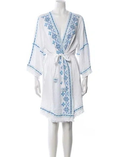 Pre-owned Melissa Odabash Graphic Print Mini Dress In Neutral