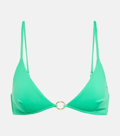 Melissa Odabash Womens Green Greece Triangle-cups Bikini Top