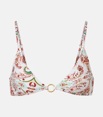Melissa Odabash Greece Printed Triangle Bikini Top In Multi