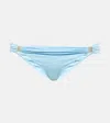 Melissa Odabash Grenada Printed Bikini Bottoms In Baby Blu