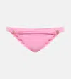Melissa Odabash Grenada Ring-embellished Bikini Bottoms In Pink