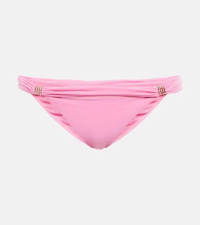 Melissa Odabash Grenada Ring-embellished Bikini Bottoms In Pink