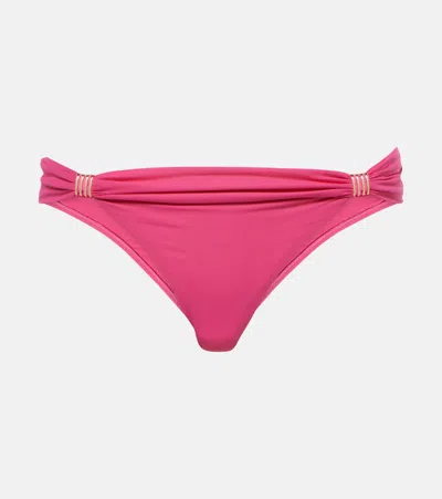 Melissa Odabash Grenada Embellished Bikini Bottoms In Pink