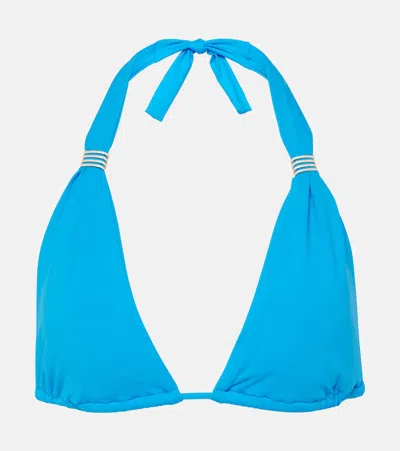 Melissa Odabash Grenada Halterneck Bikini Top In Blue