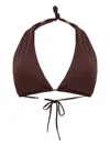 Melissa Odabash Grenada Halterneck Bikini Top In Brown