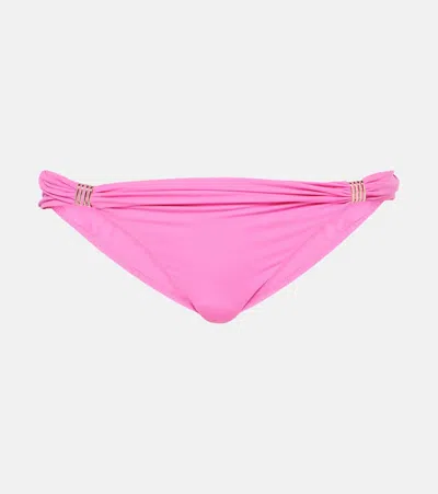 Melissa Odabash Grenada Low-rise Bikini Bottom In Pink