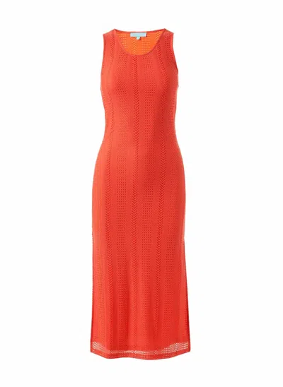 Melissa Odabash Hailey Apricot Dress In Red