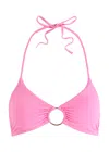 Melissa Odabash Hamburg Ring-embellished Halterneck Bikini Top In Pink