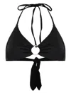 Melissa Odabash Ring-detail Halter Bikini Top In Black