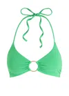 Melissa Odabash Hamburg Ring-embellished Bikini Top In Green