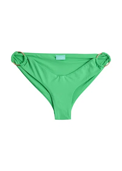 Melissa Odabash Harmburg Ring-embellished Bikini Briefs In Green